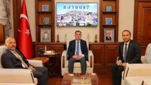 Bayburt Valisi Mustafa Eldivan, Kültür ve Turizm Bakanlığı Heyetini Ağırladı