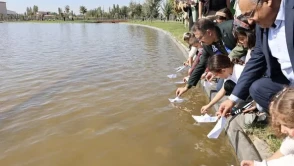 Iğdır’da “Filistinli Çocuklar İçin Çiz” Etkinliği: Temsili Sumud Filosu Gemileri Gölette Buluştu