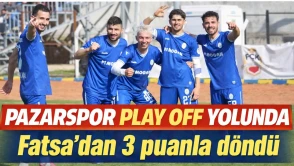 Pazarspor Play Off yolunda Fatsa'dan 3 puanla döndü