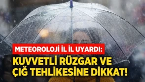 Meteoroloji il il uyardı: Kuvvetli rüzgâr ve çığ tehlikesine dikkat!