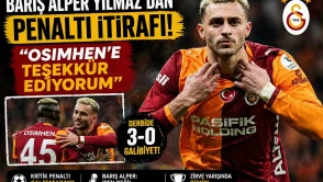 Galatasaray-Fenerbahçe derbisinde Barış Alper, Osimhen'e penaltı için teşekkür etti!