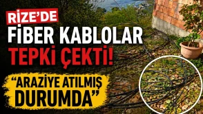 Rize'de fiber kablo kesimi tepkilere yol açtı! Kemer köylüleri isyan etti