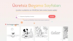 Doğum Günü Partisine Boyama Sayfası Masası Kurulumu