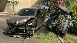 Kazaya neden olan gözü yaşlı genci babası sarılarak teselli etti!