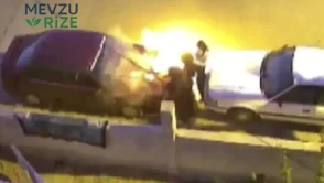 Konya'da doğum günü kutlamasında ters yakılan meşale otomobile zarar verdi