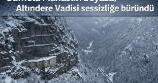 Sümela Manastırı karla kaplandı: Doğu Karadeniz'de kışın görsel şöleni!