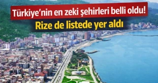 Türkiye'nin en zeki şehirleri belli oldu! Rize'de listede yer aldı