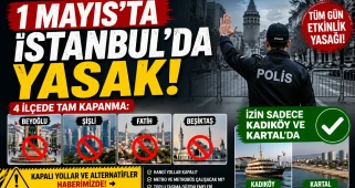 1 Mayıs'ta İstanbul'da Nereler Yasak, Hangi İlçeler Kapalı, Beyoğlu Şişli Fatih Beşiktaş Kapalı Mı, Nerede İzin Var?