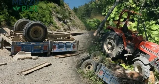 Traktör Kaza Yaptı: Vatandaşlar Şarampoldeki Dehşeti Gözlemledi!
