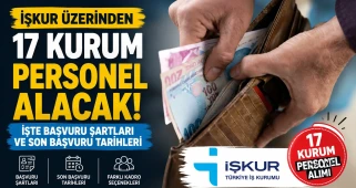 İŞKUR üzerinden 17 kurum personel alacak! Rize'de 2 Belediye