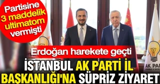 Erdoğan'dan İstanbul AKP İl Başkanlığı'na sürpriz ziyaret: Partisine 3 maddelik ultimatom vermişti