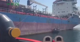 Yalova'da makine arızası yapan tanker kurtarıldı
