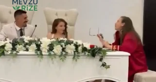 Nikah masasında talihsiz kaza: Telefonu almak isteyen damat sandalyeden düştü