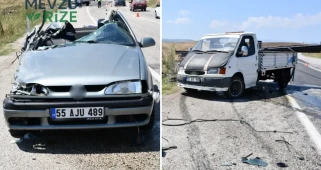 Samsun'da Trafik Kazası: Otomobil ile Kamyonet Çarpıştı, 6 Kişi Yaralandı!