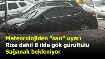 Meteorolojiden "sarı" uyarı: Rize dahil 8 ilde gök gürültülü sağanak bekleniyor