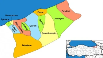 Rize İl ve İlçe Haritaları