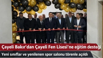 Çayeli Bakır'dan Çayeli Fen Lisesi'ne eğitim desteği