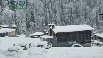 Rize’nin Yüksek Kesimleri Beyaza Büründü