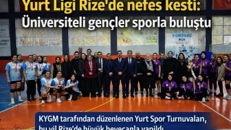 Yurt Ligi Rize’de nefes kesti: Üniversiteli gençler sporla buluştu