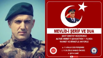 Rize'de Şehit Emniyet Müdürü Altuğ Verdi için mevlit programı düzenlenecek