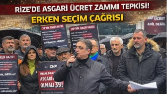 Rize'de asgari ücrete yapılan zam protesto edildi, CHP erken seçim talep etti