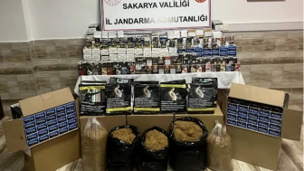 Karasu'da Jandarma'dan büyük operasyonda kaçak tütün ve makaron ele geçirildi!
