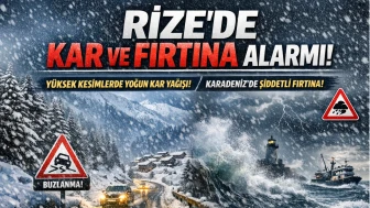 Rize'de Kuvvetli Kar Yağışı ve Denizlerde Fırtına Uyarısı