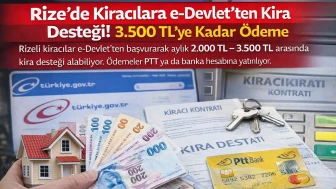 Rize’de Kiracılara e-Devlet Üzerinden Kira Desteği