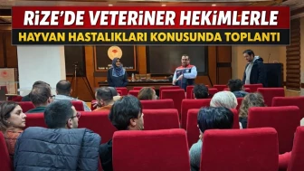 Rize'de Veteriner Hekimlerle Hayvan Hastalıkları Konusunda Toplantı Yapıldı
