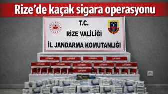 Rize’de kaçak sigara operasyonu