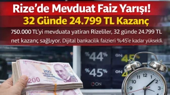 Rizeliler Ocak’ta Mevduat Faiz Yarışında Kazanıyor