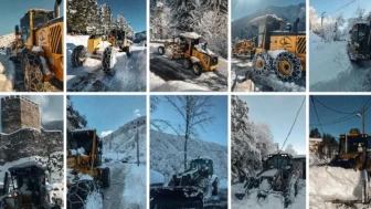 Rize'de Yoğun Kar Yağışı 31 Köy Yolunu Kapatırken, Ulaşım İçin Mücadele Sürüyor