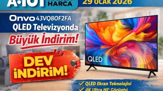 A101'den Onvo 43VQ80F2FA QLED Televizyonda Büyük İndirim! [29 Ocak 2026]