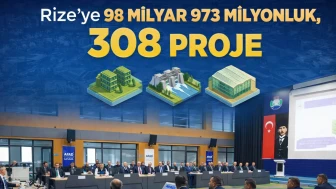 Rize'ye 98 Milyar 973 Milyonluk, 308 proje