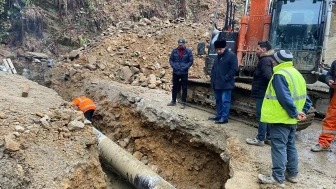 Çayeli'de İçmesuyu Projesi Çerçevesinde İhale Hattı Çalışmaları Devam Ediyor