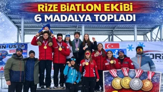Rize Biathlon ekibi 6 madalya topladı