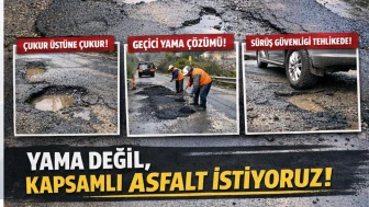 Trabzon'da Vatandaşlar Yolun Bozukluğuna Tepki Gösterdi, Kalıcı Çözüm İstiyorlar