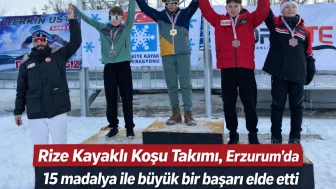 Rize Kayaklı Koşu Takımı, Erzurum'da 15 madalya ile büyük bir başarı elde etti