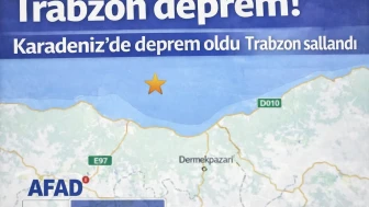Trabzon deprem! Karadeniz’de deprem oldu Trabzon sallandı İşte Kandilli’den gelen açıklama