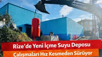 Çayeli'nde Yenipazar Mahallesi'nde yeni içme suyu deposu inşaatı başladı
