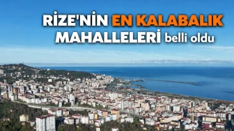 Rize'nin En Kalabalık Mahalleleri belli oldu