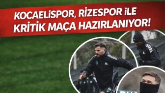 Kocaelispor, Rizespor ile kritik maça hazırlanıyor!