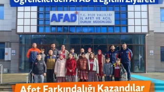 Öğrenciler AFAD'la Afet Bilinci Eğitimi ve Arama Kurtarma Ekipmanlarını Tanıdı