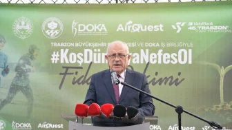 Trabzon Yarı Maratonu'nda fidan dikimiyle doğaya destek etkinliği gerçekleştirildi