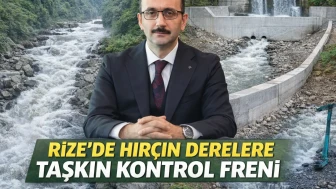 Rize’de Hırçın Derelere Taşkın Kontrol Freni