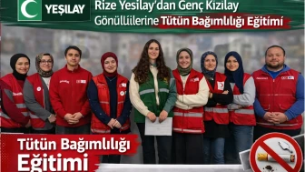 Rize Yeşilay’dan Genç Kızılay Gönüllülerine Tütün Bağımlılığı Eğitimi