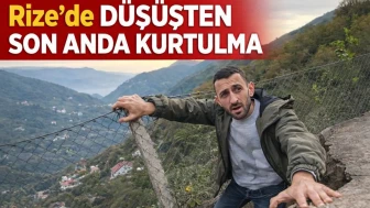 Rize'de Düşüşten Son Anda Kurtulma