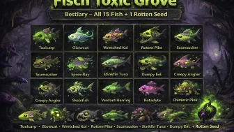 Fisch Toxic Grove Bestiary – All 15 Fish + 1 Rotten Seed