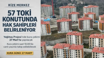Rize'de 57 TOKİ konutunun hak sahipleri belirleniyor
