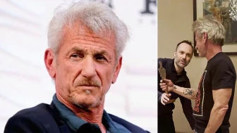 Oscar Töreni Yerine Kiev'e Uzanarak: Sean Penn'e Füze Parçalarından Tasarlanan Özel Ödül Takdim Edildi